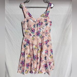 NWT Lauren Conrad pink floral print  summer dress Size 12